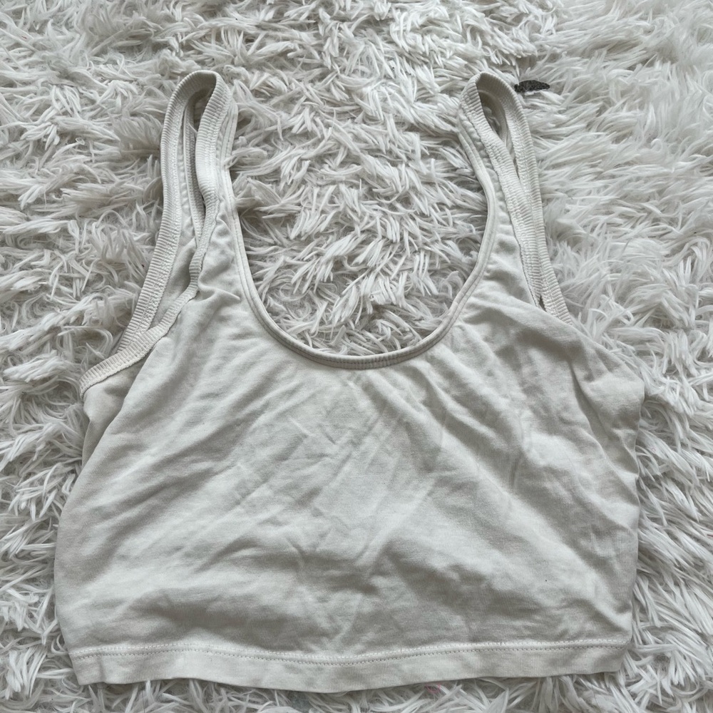 White cropped FREE PEOPLE tank top